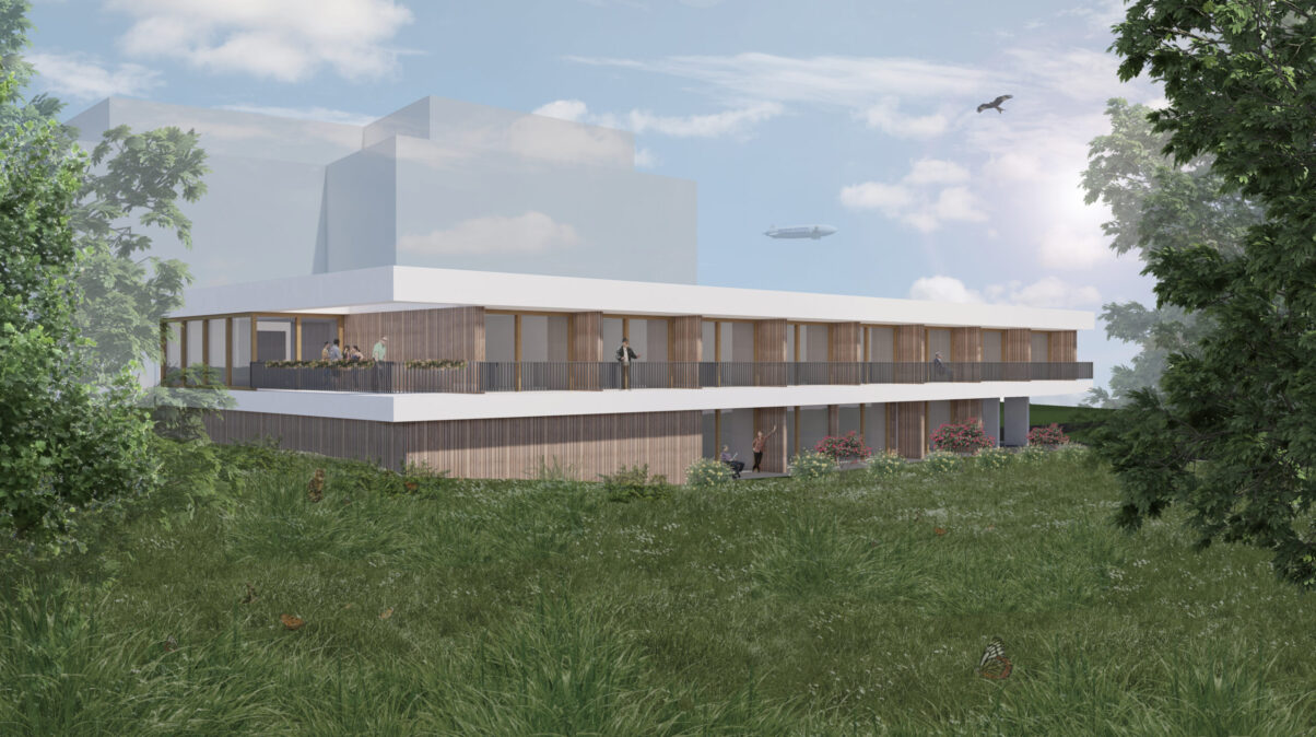 neubau hospiz überlingen – visualisierung stationäres hospiz architekturvisualisierung moderner holzbau